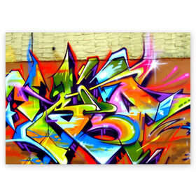 Поздравительная открытка с принтом Кислота в Екатеринбурге, 100% бумага | плотность бумаги 280 г/м2, матовая, на обратной стороне линовка и место для марки
 | Тематика изображения на принте: felipe pantone | grafiti | paint | street art | urban | город | граффити | искусство | кирпичи | краски | рисунки | стена | улицы | уличное искусство