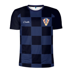 Мужская футболка 3D спортивная с принтом Сборная Хорватии в Екатеринбурге, 100% полиэстер с улучшенными характеристиками | приталенный силуэт, круглая горловина, широкие плечи, сужается к линии бедра | croatia | hrvatska | сборная хорватии | сборная хорватии по футболу | сборные | форма | футбол | футбольные сборные | хорватия | хорватская сборная | чемпио | чемпионат мира