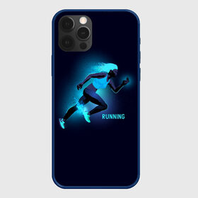 Чехол для iPhone 12 Pro с принтом RUNNING NEON  в Екатеринбурге, силикон | область печати: задняя сторона чехла, без боковых панелей | girl | neon | running | sport | бег | девушка | неон | неоновый | спорт