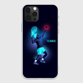 Чехол для iPhone 12 Pro с принтом TENNIS NEON  в Екатеринбурге, силикон | область печати: задняя сторона чехла, без боковых панелей | neon | sport | tennis | неон | неоновый | спорт | спортсмен | теннис