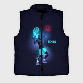 Мужской жилет утепленный 3D с принтом TENNIS NEON в Екатеринбурге,  |  | neon | sport | tennis | неон | неоновый | спорт | спортсмен | теннис