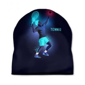 Шапка 3D с принтом TENNIS NEON в Екатеринбурге, 100% полиэстер | универсальный размер, печать по всей поверхности изделия | neon | sport | tennis | неон | неоновый | спорт | спортсмен | теннис