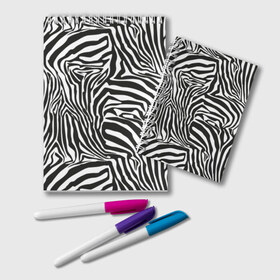 Блокнот с принтом Полосы зебры в Екатеринбурге, 100% бумага | 48 листов, плотность листов — 60 г/м2, плотность картонной обложки — 250 г/м2. Листы скреплены удобной пружинной спиралью. Цвет линий — светло-серый
 | Тематика изображения на принте: abstraction | african | animal | black and white | camouflage | disguise | skin | stripes | zebra | абстракция | африканская | животное | зебры | камуфляж | маскировка | полосы | черно белый