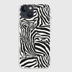 Чехол для iPhone 13 с принтом Полосы зебры в Екатеринбурге,  |  | abstraction | african | animal | black and white | camouflage | disguise | skin | stripes | zebra | абстракция | африканская | животное | зебры | камуфляж | маскировка | полосы | черно белый