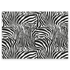 Поздравительная открытка с принтом Полосы зебры в Екатеринбурге, 100% бумага | плотность бумаги 280 г/м2, матовая, на обратной стороне линовка и место для марки
 | Тематика изображения на принте: abstraction | african | animal | black and white | camouflage | disguise | skin | stripes | zebra | абстракция | африканская | животное | зебры | камуфляж | маскировка | полосы | черно белый