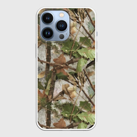 Чехол для iPhone 13 Pro с принтом Камуфляж в Екатеринбурге,  |  | army | autumn | branches | camouflage | disguise | fishing | forest | green | khaki | leaves | nature | oak | photo | армия | ветки | дуб | зеленый | камуфляж | лес | листья | маскировка | осень | охота | природа | рыбалка | фото | хаки