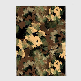 Постер с принтом Камуфляж в Екатеринбурге, 100% бумага
 | бумага, плотность 150 мг. Матовая, но за счет высокого коэффициента гладкости имеет небольшой блеск и дает на свету блики, но в отличии от глянцевой бумаги не покрыта лаком | abstraction | army | autumn | brown | camouflage | disguise | fishing | green | khaki | nature | spots | абстракция | армия | зеленый | камуфляж | коричневый | маскировка | осень | охота | природа | пятна | рыбалка | хаки