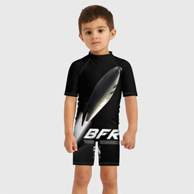 Детский купальный костюм 3D с принтом BFR (Big Falcon Rocket) в Екатеринбурге, Полиэстер 85%, Спандекс 15% | застежка на молнии на спине | bfr | big falcon rocket | elon musk | falcon 9 | falcon heavy | spacex | илон маск | космический корабль | космос | ракета