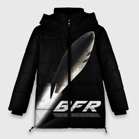 Женская зимняя куртка 3D с принтом BFR (Big Falcon Rocket) в Екатеринбурге, верх — 100% полиэстер; подкладка — 100% полиэстер; утеплитель — 100% полиэстер | длина ниже бедра, силуэт Оверсайз. Есть воротник-стойка, отстегивающийся капюшон и ветрозащитная планка. 

Боковые карманы с листочкой на кнопках и внутренний карман на молнии | bfr | big falcon rocket | elon musk | falcon 9 | falcon heavy | spacex | илон маск | космический корабль | космос | ракета