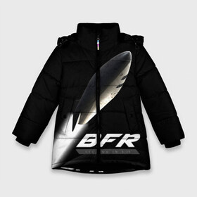 Зимняя куртка для девочек 3D с принтом BFR (Big Falcon Rocket) в Екатеринбурге, ткань верха — 100% полиэстер; подклад — 100% полиэстер, утеплитель — 100% полиэстер. | длина ниже бедра, удлиненная спинка, воротник стойка и отстегивающийся капюшон. Есть боковые карманы с листочкой на кнопках, утяжки по низу изделия и внутренний карман на молнии. 

Предусмотрены светоотражающий принт на спинке, радужный светоотражающий элемент на пуллере молнии и на резинке для утяжки. | bfr | big falcon rocket | elon musk | falcon 9 | falcon heavy | spacex | илон маск | космический корабль | космос | ракета