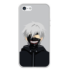 Чехол для iPhone 5/5S матовый с принтом Kaneki Ken в Екатеринбурге, Силикон | Область печати: задняя сторона чехла, без боковых панелей | ghoul | kaneki | ken | tokyo | гуль | канеки | кен | токийский