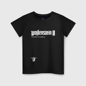 Детская футболка хлопок с принтом Wolfenstein2: The New Colossus в Екатеринбурге, 100% хлопок | круглый вырез горловины, полуприлегающий силуэт, длина до линии бедер | game | new colossus | new order | wolfenstein | youngblood | би джей | волчий камень | вольфенштайн | вольфенштейн | германия | игра | немец | шутер