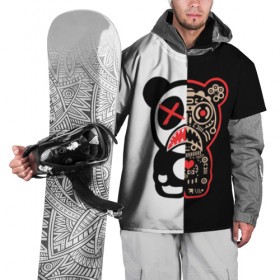 Накидка на куртку 3D с принтом Панда в Екатеринбурге, 100% полиэстер |  | Тематика изображения на принте: panda | streetwear | грустный | киборг | медведь | механизм | мода | разрез | улица | хип хоп