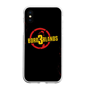 Чехол для iPhone XS Max матовый с принтом BORDERLANDS 3 в Екатеринбурге, Силикон | Область печати: задняя сторона чехла, без боковых панелей | 2k | apocalypsis | borderlands | borderlands 3 | fanstastic | game | logo | pandora | play | апокалипсис | бордерлендс | игра | лого | пандора | фантастика