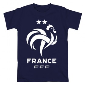 Мужская футболка хлопок с принтом Сборная Франции в Екатеринбурге, 100% хлопок | прямой крой, круглый вырез горловины, длина до линии бедер, слегка спущенное плечо. | fff | france | les bleus | les tricolores | сборная франции | сборная франции по футболу | форма | франузская | франузская сборная | франция | французы