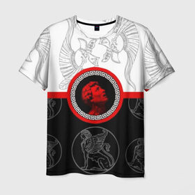 Мужская футболка 3D с принтом Грек в Екатеринбурге, 100% полиэфир | прямой крой, круглый вырез горловины, длина до линии бедер | античность | грек | греция | греческая | древность | древняя греция