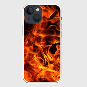 Чехол для iPhone 13 mini с принтом огонь в Екатеринбурге,  |  | Тематика изображения на принте: fire | flame | in fire | smoke | в огне | дым | огненный | огонь | текстуры