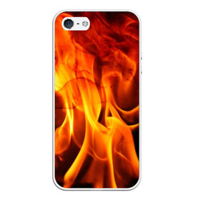 Чехол для iPhone 5/5S матовый с принтом Огонь и дым в Екатеринбурге, Силикон | Область печати: задняя сторона чехла, без боковых панелей | fire | flame | in fire | smoke | в огне | дым | огненный | огонь | текстуры