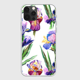 Чехол для iPhone 12 Pro Max с принтом Ирисы в Екатеринбурге, Силикон |  | акварель | мода | стиль | цветочки | цветы