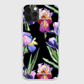 Чехол для iPhone 12 Pro Max с принтом Ирисы в Екатеринбурге, Силикон |  | Тематика изображения на принте: акварель | мода | стиль | цветочки | цветы