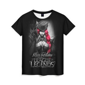 Женская футболка 3D с принтом League of Legends,Miss Fortune в Екатеринбурге, 100% полиэфир ( синтетическое хлопкоподобное полотно) | прямой крой, круглый вырез горловины, длина до линии бедер | 