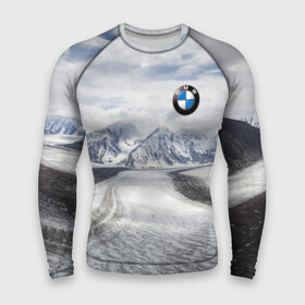 Мужской рашгард 3D с принтом BMW в Екатеринбурге,  |  | bmw | clouds | ice | mountains | prestige | road | sky | snow | бмв | горы | дорога | лед | небо | облака | престиж | снег