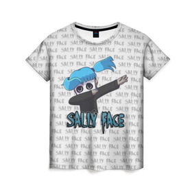 Женская футболка 3D с принтом Sally Face в Екатеринбурге, 100% полиэфир ( синтетическое хлопкоподобное полотно) | прямой крой, круглый вырез горловины, длина до линии бедер | sally face | игра | компьютерная игра | лицо | маска | протез | сали фейс | салли фейс | школа | шрамы