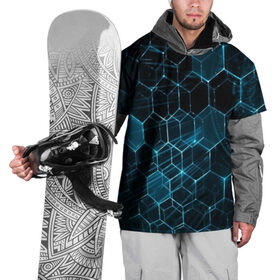Накидка на куртку 3D с принтом Броня в Екатеринбурге, 100% полиэстер |  | abstraction | geometry | hexagon | techno | абстракция | броня | геометрия | краски | неон | неоновый | сетка | соты | стальная броня | текстура | шестигранники