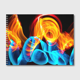 Альбом для рисования с принтом ЦВЕТНОЙ ДЫМ в Екатеринбурге, 100% бумага
 | матовая бумага, плотность 200 мг. | fire | flame | in fire | smoke | в огне | дым | огненный | огонь | текстуры