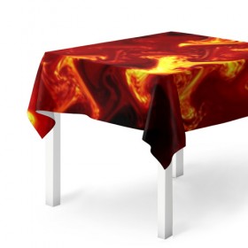 Скатерть 3D с принтом Огненная лава в Екатеринбурге, 100% полиэстер (ткань не мнется и не растягивается) | Размер: 150*150 см | fire | flame | in fire | smoke | в огне | дым | огненный | огонь | текстуры