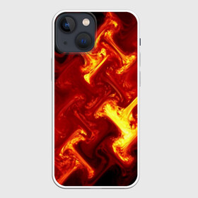 Чехол для iPhone 13 mini с принтом Огненная лава в Екатеринбурге,  |  | Тематика изображения на принте: fire | flame | in fire | smoke | в огне | дым | огненный | огонь | текстуры
