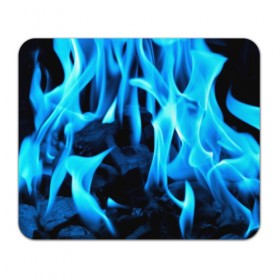 Коврик прямоугольный с принтом Синий огонь в Екатеринбурге, натуральный каучук | размер 230 х 185 мм; запечатка лицевой стороны | Тематика изображения на принте: fire | flame | in fire | smoke | в огне | дым | огненный | огонь | текстуры