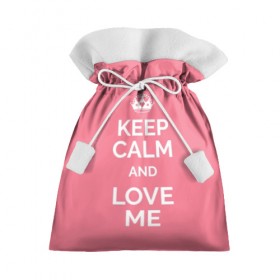 Подарочный 3D мешок с принтом Keep calm and love me в Екатеринбурге, 100% полиэстер | Размер: 29*39 см | and | call | crown | girl | heart | keep calm | keyboard | lips | me | red | royal | slogan | text | valentines day | валентина | губы | девиз | девушка | день | и | клавиатура | клавиши | королевская | корона | красный | лозунг | люби | любовь | меня | н