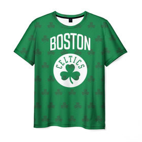 Мужская футболка 3D с принтом Boston Celtics в Екатеринбурге, 100% полиэфир | прямой крой, круглый вырез горловины, длина до линии бедер | Тематика изображения на принте: boston | boston celtics | celtics | бостон | бостон селтикс