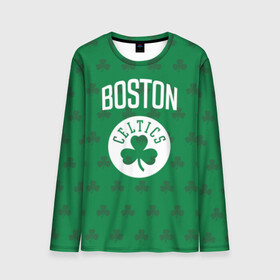 Мужской лонгслив 3D с принтом Boston Celtics в Екатеринбурге, 100% полиэстер | длинные рукава, круглый вырез горловины, полуприлегающий силуэт | boston | boston celtics | celtics | бостон | бостон селтикс