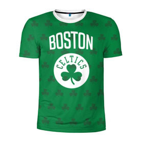 Мужская футболка 3D спортивная с принтом Boston Celtics в Екатеринбурге, 100% полиэстер с улучшенными характеристиками | приталенный силуэт, круглая горловина, широкие плечи, сужается к линии бедра | boston | boston celtics | celtics | бостон | бостон селтикс