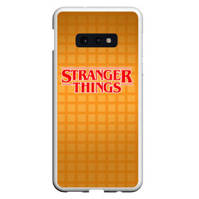 Чехол для Samsung S10E с принтом STRANGER THINGS в Екатеринбурге, Силикон | Область печати: задняя сторона чехла, без боковых панелей | 011 | eggo | eleven | friends don t lie | netflix | season 3 | stranger things | демогоргон | нетфликс | одиннадцатая | очень странные дела | сезон 3 | сериалы