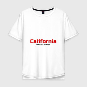 Мужская футболка хлопок Oversize с принтом USA - California в Екатеринбурге, 100% хлопок | свободный крой, круглый ворот, “спинка” длиннее передней части | america | california | california city | california republic | usa | америка | калифорния | соединенные штаты | сша | штат