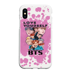 Чехол для iPhone XS Max матовый с принтом Bts Army Art в Екатеринбурге, Силикон | Область печати: задняя сторона чехла, без боковых панелей | bangtan | boy | j hope | jimin | jin | jungkook | korea | luv | rm | suga | v | with | бтс | кей | поп