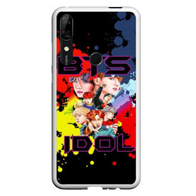 Чехол для Honor P Smart Z с принтом BTS Pop art в Екатеринбурге, Силикон | Область печати: задняя сторона чехла, без боковых панелей | bangtan | boy | j hope | jimin | jin | jungkook | korea | luv | rm | suga | v | with | бтс | кей | поп