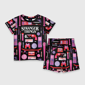 Детский костюм с шортами 3D с принтом STRANGER THINGS STARTER PACK в Екатеринбурге,  |  | 11 | eleven | logo | netflix | pack | starter | stranger | things | дела | крайне | лого | логотип | одинадцать | одиннадцать | очень | пак | события | стартер | странные | стренджер