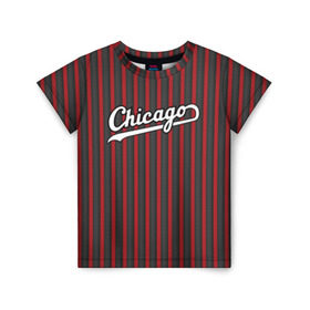 Детская футболка 3D с принтом Chicago Bulls classic в Екатеринбурге, 100% гипоаллергенный полиэфир | прямой крой, круглый вырез горловины, длина до линии бедер, чуть спущенное плечо, ткань немного тянется | chicago bulls | nba | нба | чикаго