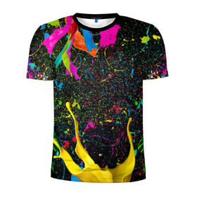 Мужская футболка 3D спортивная с принтом Взрыв Красок в Екатеринбурге, 100% полиэстер с улучшенными характеристиками | приталенный силуэт, круглая горловина, широкие плечи, сужается к линии бедра | 1 мая | 2019 | 2020 | neon | брызги | брызги красок | в подарок | веселая | весна | клубная | краска | краски | красочная | летняя | лето | неон | неоновые цвета | подарок | праздник | пятна краски | сочная | яркая
