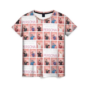 Женская футболка 3D с принтом BTS Pop art в Екатеринбурге, 100% полиэфир ( синтетическое хлопкоподобное полотно) | прямой крой, круглый вырез горловины, длина до линии бедер | bangtan | boy | j hope | jimin | jin | jungkook | korea | luv | rm | suga | v | with | бтс | кей | поп