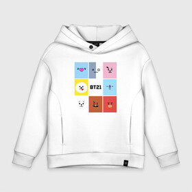 Детское худи Oversize хлопок с принтом BTS BT21 в Екатеринбурге, френч-терри — 70% хлопок, 30% полиэстер. Мягкий теплый начес внутри —100% хлопок | боковые карманы, эластичные манжеты и нижняя кромка, капюшон на магнитной кнопке | bangtan boys | bt21 | bts | bts army | bts stickers | j hope | jimin | jin | jungkook | k pop | rap monster | rapmon | suga | v | бтс | корея | стикеры bts