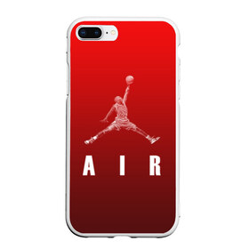 Чехол для iPhone 7Plus/8 Plus матовый с принтом MICHAEL JORDAN в Екатеринбурге, Силикон | Область печати: задняя сторона чехла, без боковых панелей | Тематика изображения на принте: 23 | bulls | chicago bulls | jordan | logo | michael jordan | nba | paris saint germain | psg | red | sport | быки | джордан | лого | майкл джордан | псг | спорт | чигаго буллс