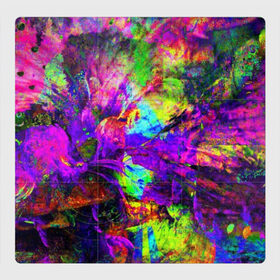 Магнитный плакат 3Х3 с принтом Буйство цвета в Екатеринбурге, Полимерный материал с магнитным слоем | 9 деталей размером 9*9 см | abstraction | watercolor | абстракция красок | акварель | брызги красок | живопись | краска | потертость красок | размытые краски | текстуры | яркие краски