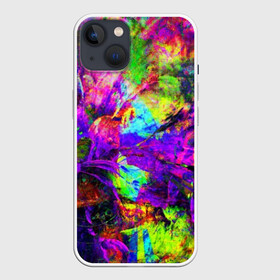 Чехол для iPhone 13 с принтом Буйство цвета в Екатеринбурге,  |  | abstraction | watercolor | абстракция красок | акварель | брызги красок | живопись | краска | потертость красок | размытые краски | текстуры | яркие краски
