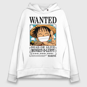 Женское худи Oversize хлопок с принтом One Piece в Екатеринбурге, френч-терри — 70% хлопок, 30% полиэстер. Мягкий теплый начес внутри —100% хлопок | боковые карманы, эластичные манжеты и нижняя кромка, капюшон на магнитной кнопке | monkey d. luffy | one piece | tony tony chopper | аниме | большой куш | ван пис | ванпис | манга | манки д. луффи | пираты | пираты соломенной шляпы | тони тони чоппер