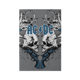 Обложка для паспорта матовая кожа с принтом AC/DC в Екатеринбурге, натуральная матовая кожа | размер 19,3 х 13,7 см; прозрачные пластиковые крепления | ac dc | acdc | back in black | columbia | epic | force | guitar | pop | rock | vevo | ангус | блюз | рок | хард | янг
